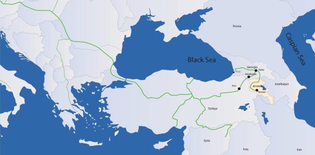 Armenia Türkiye and Armenia Azerbaijan Railways
